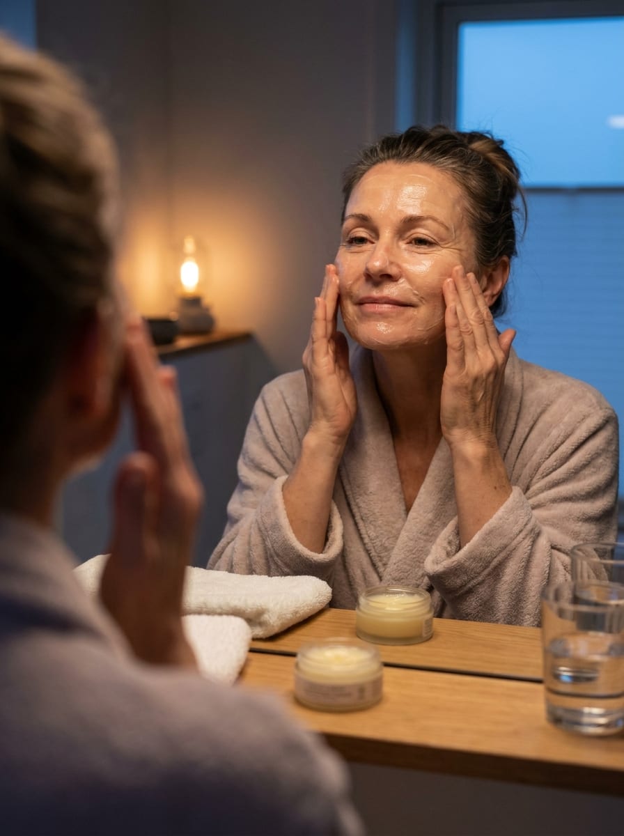 Abends Make-up und Sonnenschutz entfernen - Hautpflege ab 50